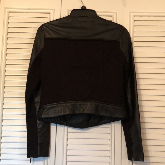 Ett:twa Fosters Leather moto Jacket Anthropologie women’s Size XS black like New - Picture 13 of 16